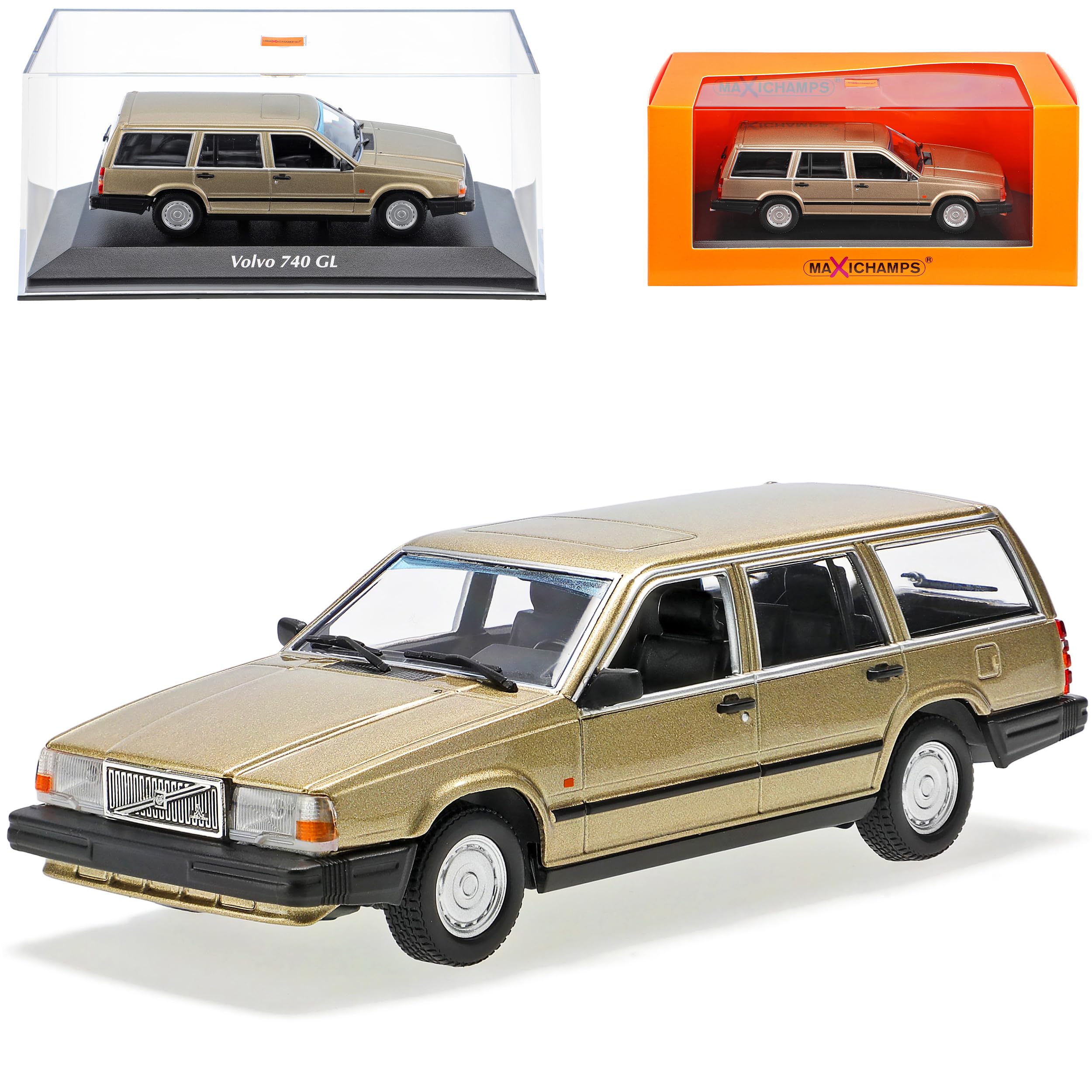 Generisch Volvo 740 GL Kombi Gold Metallic 1984-1992 1/43